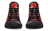 Printed Couple High Top Canvas Shoes