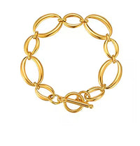 Women's Stainless Steel Large Chain Geometric Bracelet