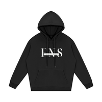 Printed European And American Plus Velvet Hooded Sweater