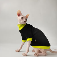 AutumnWinter Trendy Brand Contrast-color High-neck Fleece-lined Hoodie For Warmth