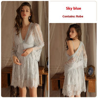 Low-cut Pure Desire Mesh Camisole Nightdress Outerwear Gown Suit
