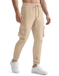 Fashion Sport Casual Personality Trendy Drawstring Multi-pocket Pants Men