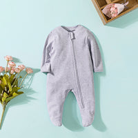 Baby Bodysuit Long Sleeve Zipper Wrapped Hip Hopper Creeper