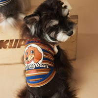 Dog Clothes Striped Polo Shirt Cute Sleeveless Vest