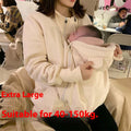 Extra Large Size Mother Kangaroo Sweater Fleece-lined Thickened