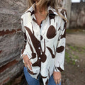 European And American Shirt Printed Casual Long Sleeve