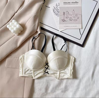 French Retro Girl Bra Detachable Shoulder Strap