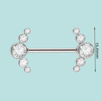 Stainless Steel Pin Adhesive Nail Butterfly Colorful Crystals