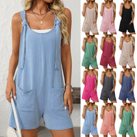 Casual Fashionable Knitted Jumpsuit With Straps For Women