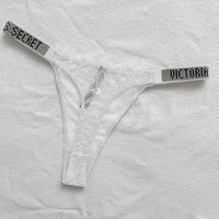 Rhinestone Lace Underwear Women's T-back
