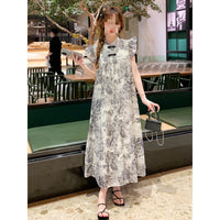 Stylish Little Cap-sleeve Floral Dress