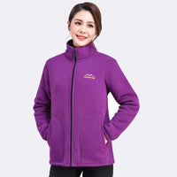 Women's Thickened Zip-up Stand-collar Loose Sports Jacket