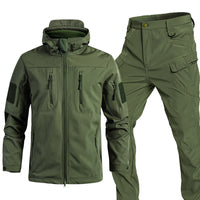 Outdoor Fleece-lined Thermal Jacket Waterproof And Hard-wearing Mountaineering Clothing Training Suit Military Fans