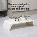 Double Bowl Stainless Steel Dog Bowl Overturning Prevention Dog Bowl Cartoon Drinking Water Feeder Cat Food Bowl