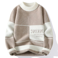 Semi-high Neck Golden Mink Quality Sweater