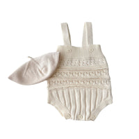 Vintage-inspired Knitted Romper Bodysuit