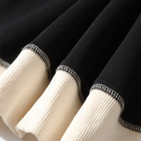 Letter Printing Color Stitching Hoodie Men's Loose
