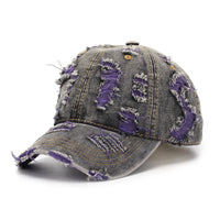 Ripped-line Letter Sun Hat Casual And Versatile