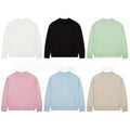 Spring And Autumn New Big Love Embroidered Crew Neck Cotton Sweater