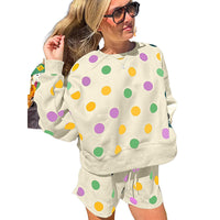 Multicolour Polka Dot Print Drop Sh