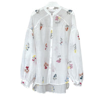 Summer New Style French-Style Resort-Ready 3D Embroidered Shirt
