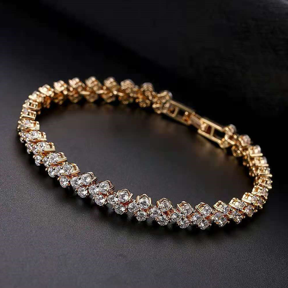 Fashion Women's Crystal Bracelet Gold And Silver Rose Gold Color Bracelet  Magnetic Therapy Bracelet Health Jewelry