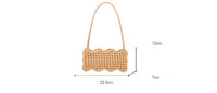Small Women's Woven One Shoulder Wave Pattern Handbag
