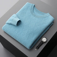 Autumn And Winter Round Neck Woolen Sweater For Men