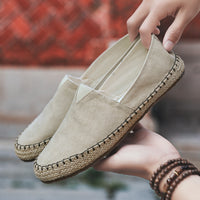 Summer Breathable Canvas Slip-on Lofter Men's Casual Linen Cloth Shoes