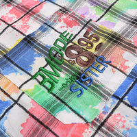 Tie Dye Short Sleeve Plaid Shirt Men