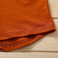 Baby Boy Brown Non-hooded Solid Color Pullover Blouse And Pants