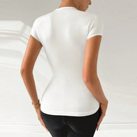 Hollow Metal Decorative Women's Top