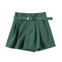 Fashion Versatile Casual Pants Green High Waist Women's Pants