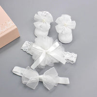 Hairband Socks Set Baby Bow