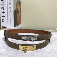 Stretchable Detail With Dress Pants Cow Leather Palm Belt Ladies