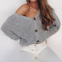 Casual Solid Color Buttons Knitwear Cardigan Sweater