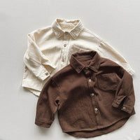 Cotton Long Sleeve Shirt Little Kid's Fashion Coat
