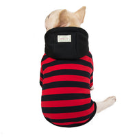 Pet Clothes Autumn And Winter  Striped Two-leg Cotton Coat