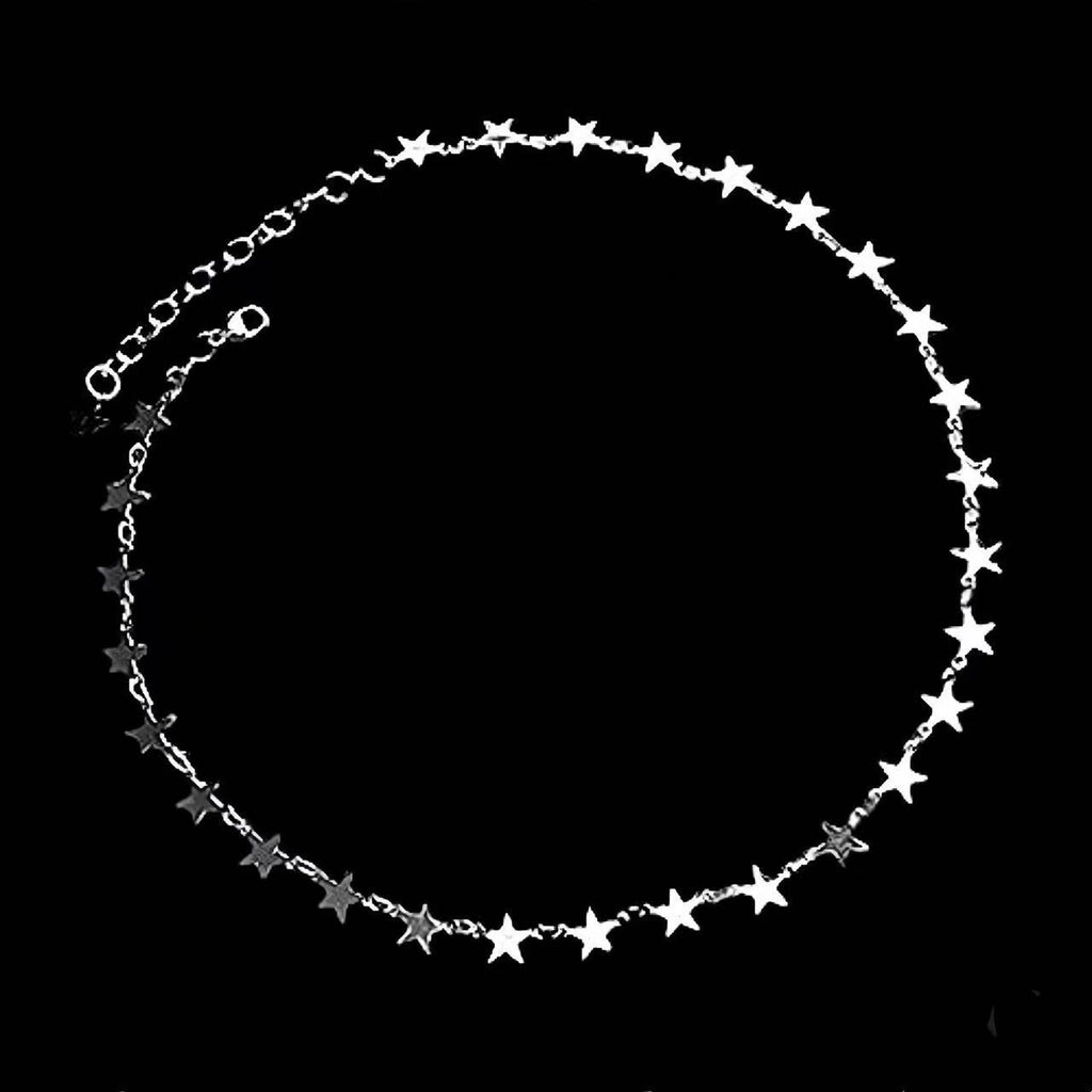 Sweet Cool Hot Girl Stainless Steel Five-pointed Star Necklace