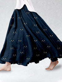 SpringSummer Fashion New Arrival Womens Big-Flared 3D Printed Skirt