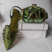 Full-Strass Pointed-Toe High Heel Sandals Crystal Rhinestone Pointed-Toe Heels