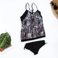Split Swimsuit Sexy Slim Pattern Printed Triangle