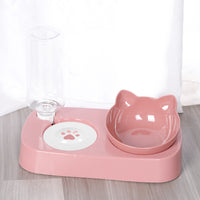 Non-slip Oblique Mouth Plastic Cat Bowl