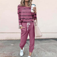 Women's 3D Printed Sweatshirt And Sweatpants Casual Set