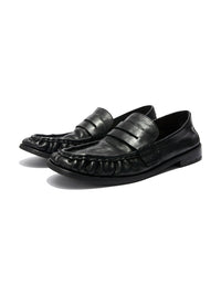 Mapi Neri Soft Crinkled Washed Leather Loafers