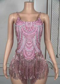 Women's Creative All-Match Solid-Color Tassel Dress
