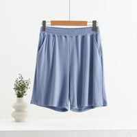 Pocket Shorts For Women, Summer Outerwear, High-waisted, Vertical Stripe Jacquard