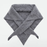 Brushed Cashmere Triangle Scarf Gray