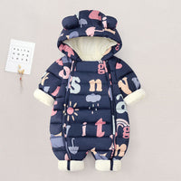 Winter Thickened Plus Velvet Children's One-piece