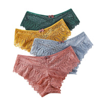 Women's Mid-waist Lace Butterfly Briefs